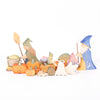 Eric & Albert Witch with broomstick and pumpkins  | © Conscious Craft